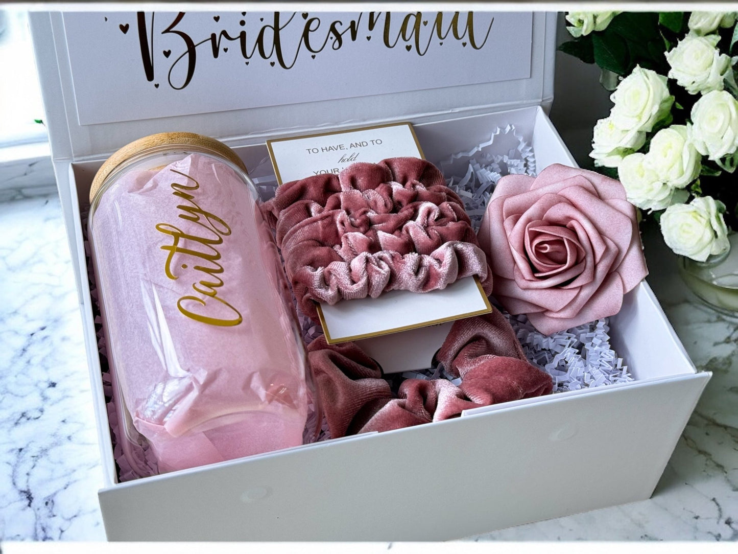 Pink Bridesmaid Proposal Box, Bridesmaid Proposal, Bridesmaid Gift Box, Pink collection - Box of Love