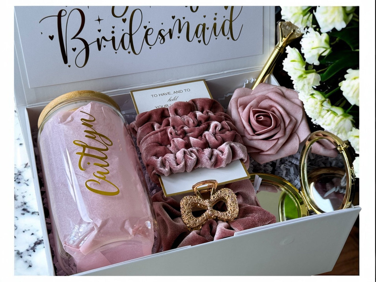 Pink Bridesmaid Proposal Box, Bridesmaid Proposal, Bridesmaid Gift Box, Pink collection - Box of Love