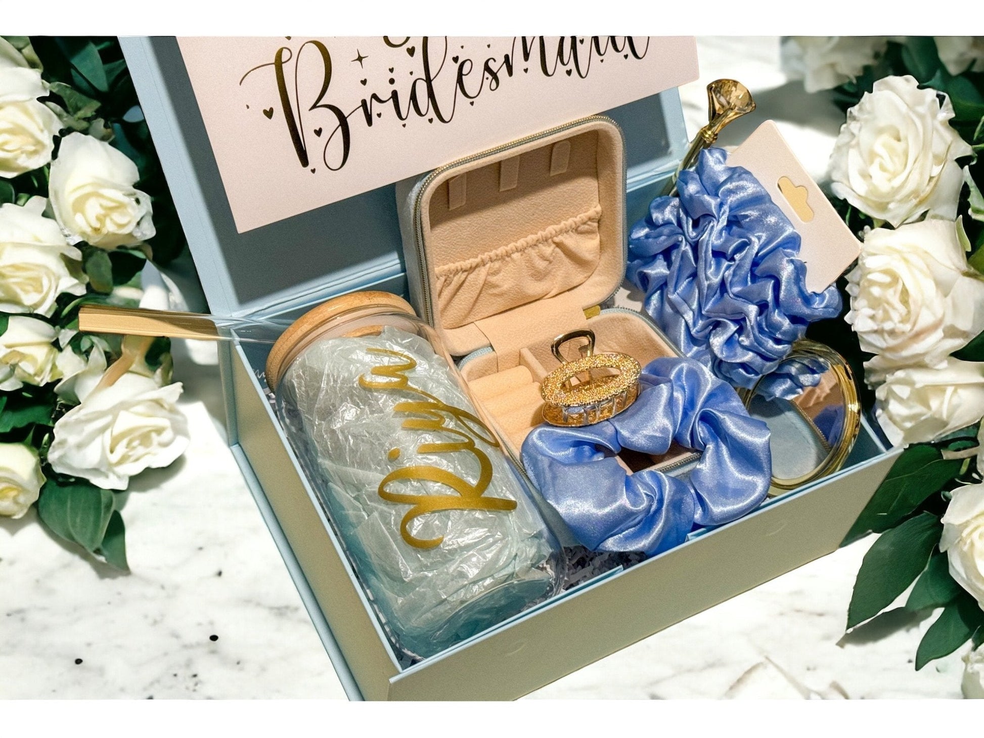 Blue Bridesmaid Proposal Box, Bridesmaid Proposal, Bridesmaid Gift box - Box of Love