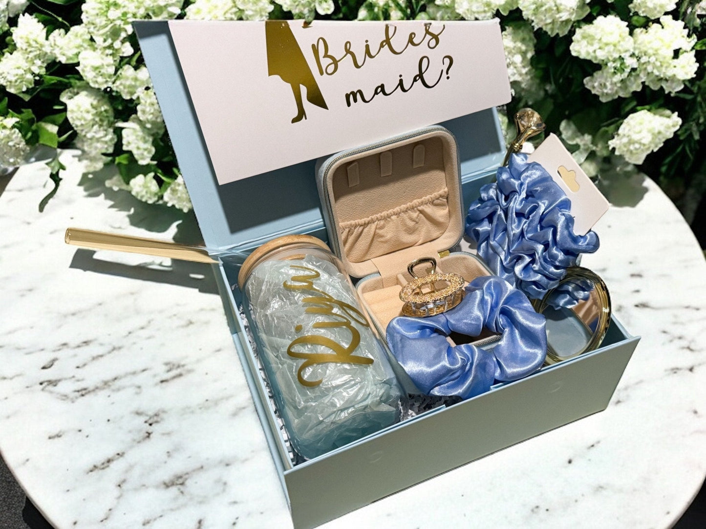 Blue Bridesmaid Proposal Box, Bridesmaid Proposal, Bridesmaid Gift box - Box of Love