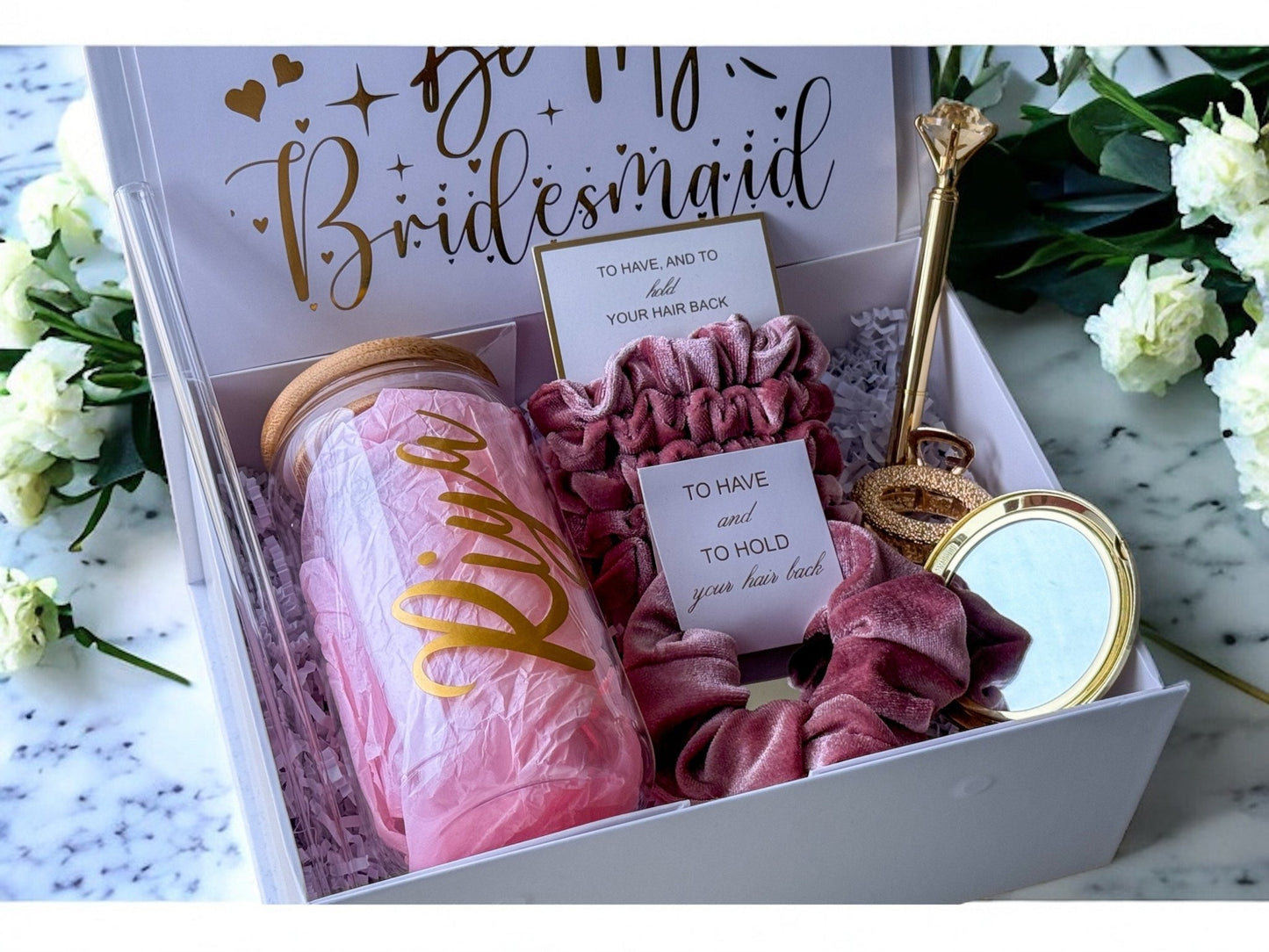 Bridesmaid Proposal Box, Bridesmaid Proposal, Bridesmaid Gift Box, Pink collection - Box of Love