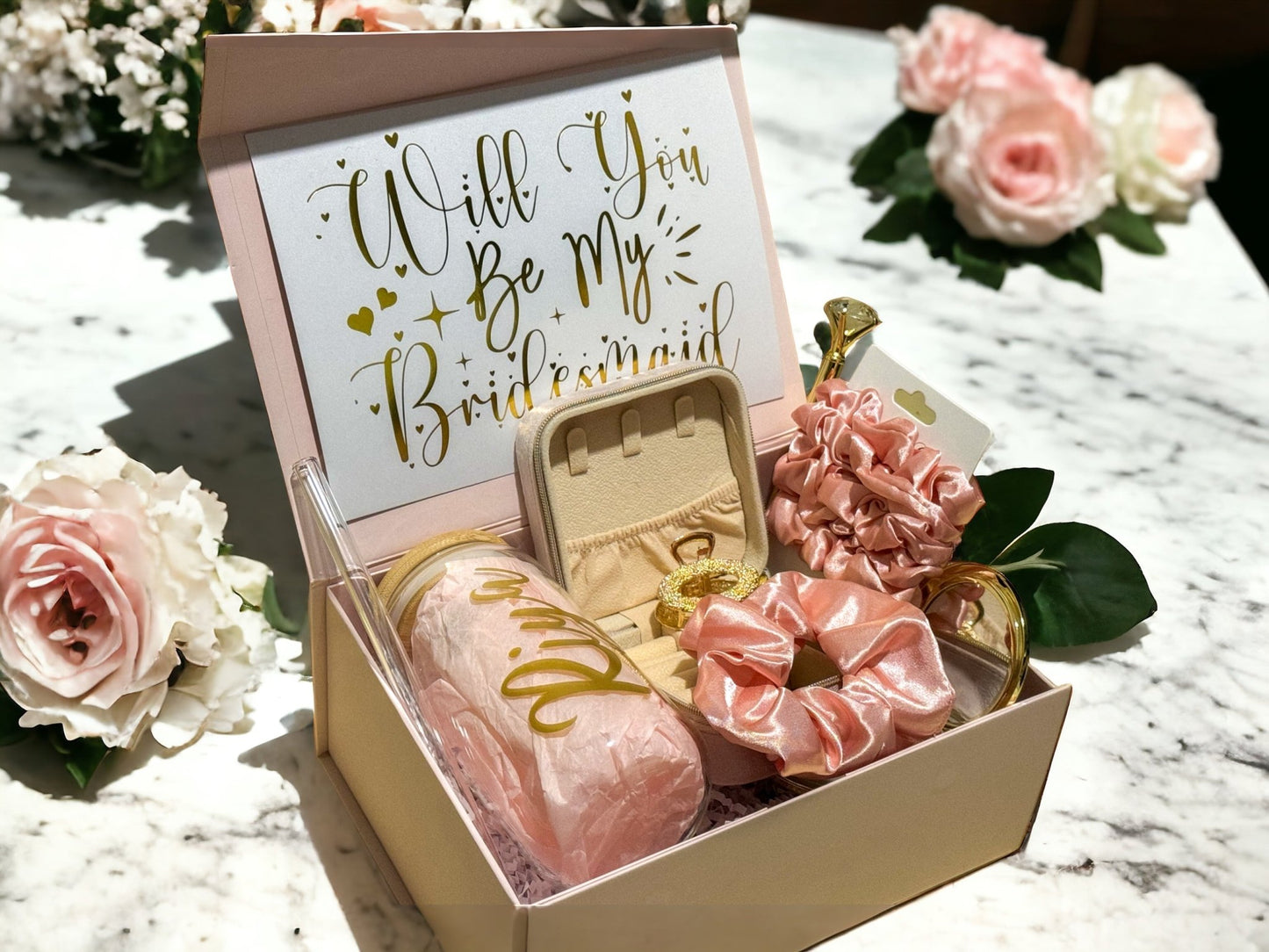 Bridesmaid Proposal Box, Bridesmaid Proposal, Bridesmaid Gift Box, Rose collection - Box of Love