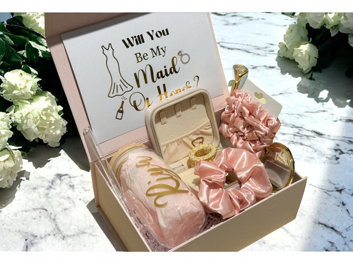 Bridesmaid Proposal Box, Bridesmaid Proposal, Bridesmaid Gift Box, Rose collection - Box of Love