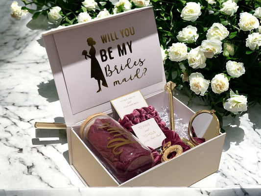 Cherry Pink Bridesmaid Proposal Box, Bridesmaid Proposal, Bridesmaid Gift Box, Cherry Pink collection - Box of Love